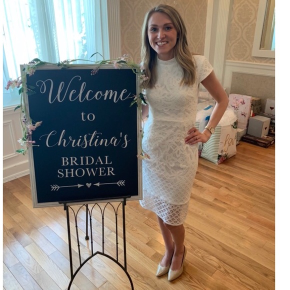 White lace midi dress - Picture 3 of 5